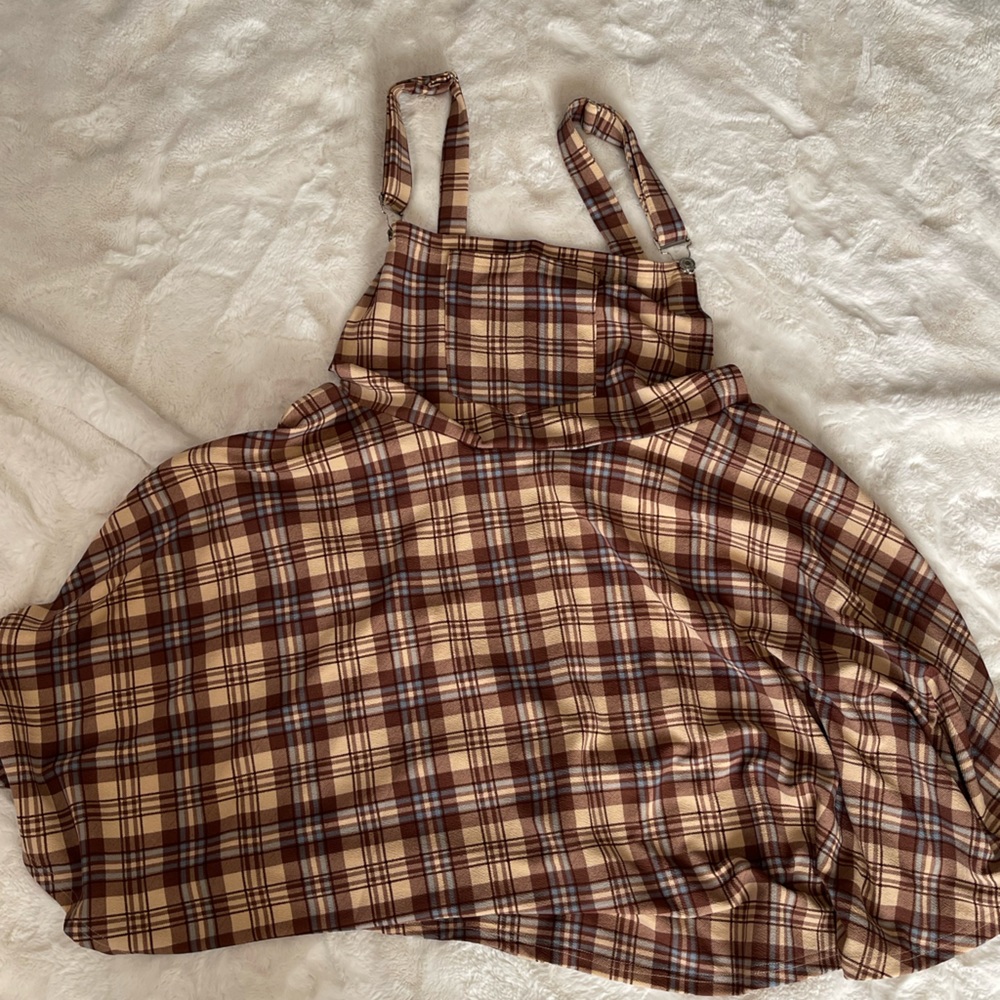 Plaid jumper/skirt